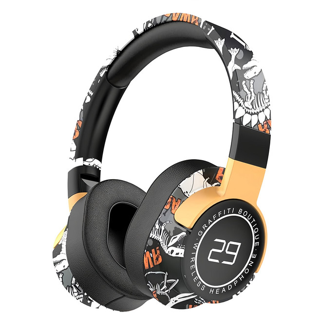 MCK 科技 Wireless 耳罩式 耳機 麥克風 150g 18H Playtime 迷彩橘 MCK-S3 藍牙5.1 3.5mm USB-Micro