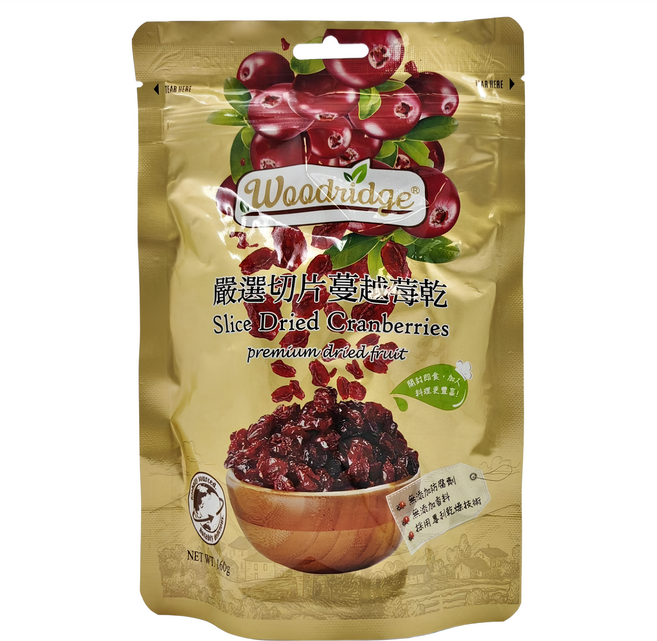 Woodridge 森之果物 嚴選切片蔓越莓乾, 160g, 1包