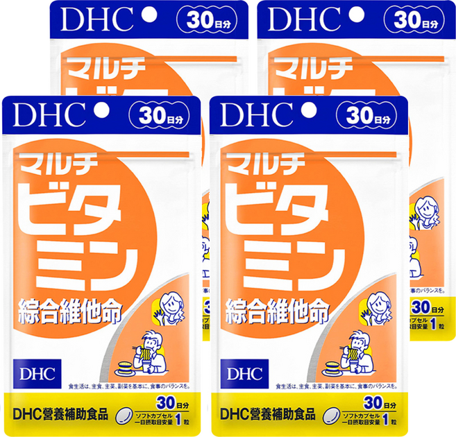 DHC 台灣公司貨 活力綜合維他命, 455mg, 30顆, 4包