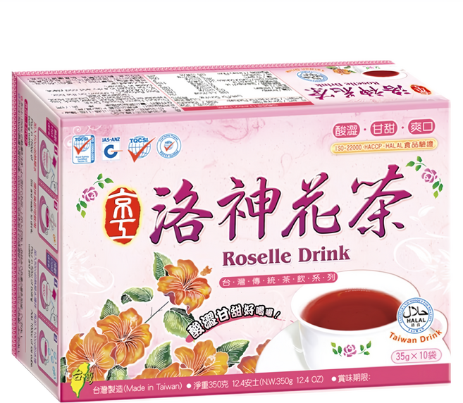 京工 洛神花茶, 35g, 10包, 1盒