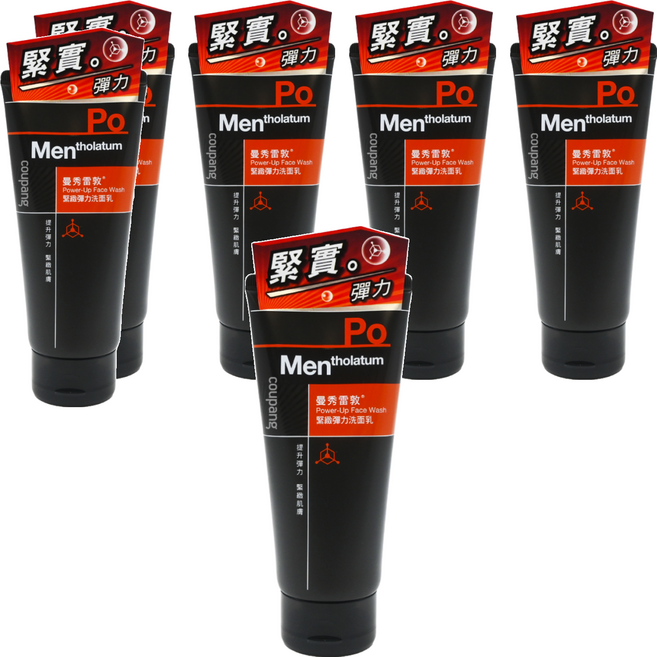 MENTHOLATUM 曼秀雷敦 男士緊緻彈力洗面乳, 100g, 6條