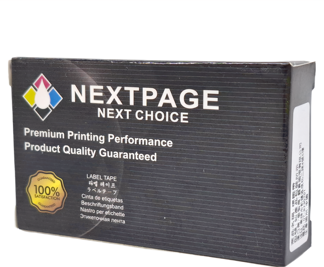 NEXTPAGE 台灣榮工 標籤機專用相容標籤帶 Casio標籤機適用 XR-6RD, 紅底黑字, 6mm