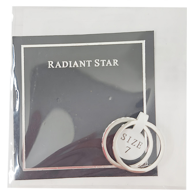 RADIANT STAR 璀璨之星 穿透雲光的想念簡約夾鑽戒指2件組 鈦鋼 KTL478