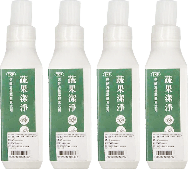 TKP植萃酵素 蔬果 奶瓶潔淨粉, 500g, 4罐