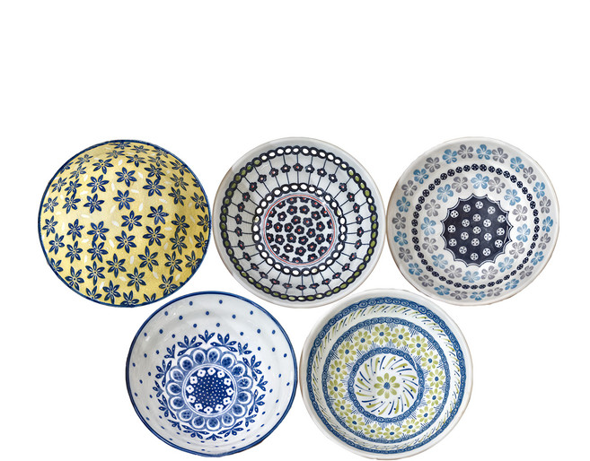 AWASAKA 粟坂 Pottery Field 北歐深型湯碗5入組, 多色, 1組