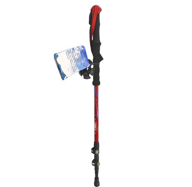 Exponent 登山休閒用品7075鋁合金直柄3節登山杖 外鎖杖 P142 270g, 黑色, 1個