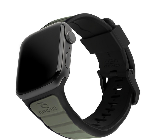 UAG X RIP CURL Apple Watch 雙色矽膠運動錶帶, 鈦灰黑, 1個