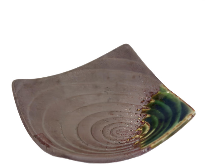 織部吹 南蠻豆皿-日本製 7x2cm 陶瓷, 1個