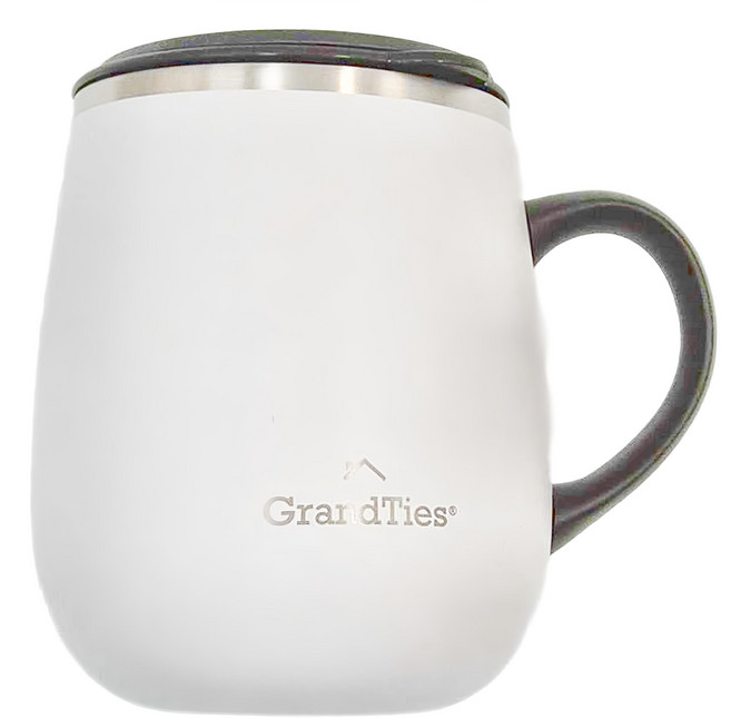 GrandTies 隨手不鏽鋼保溫杯 460ml, 珍珠白, 1個