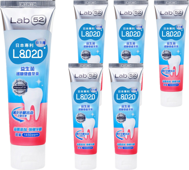 Lab52 齒妍堂 益生菌護齦健齒牙膏 L8020, 110g, 6條