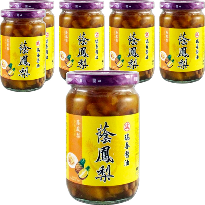 瑞春醬油 蔭鳯梨, 350g, 6罐