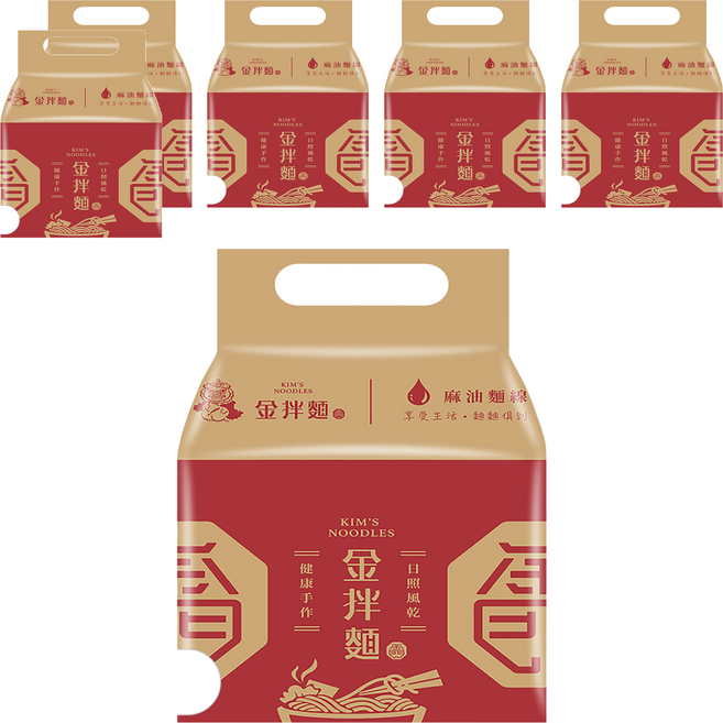 金拌麵 私房麻油麵線, 440g, 6袋