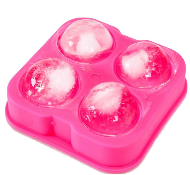 iSFun 圓型冰球 塑料造型製冰盒 12.5 x 12.5 x 5cm 顏色隨機 1個