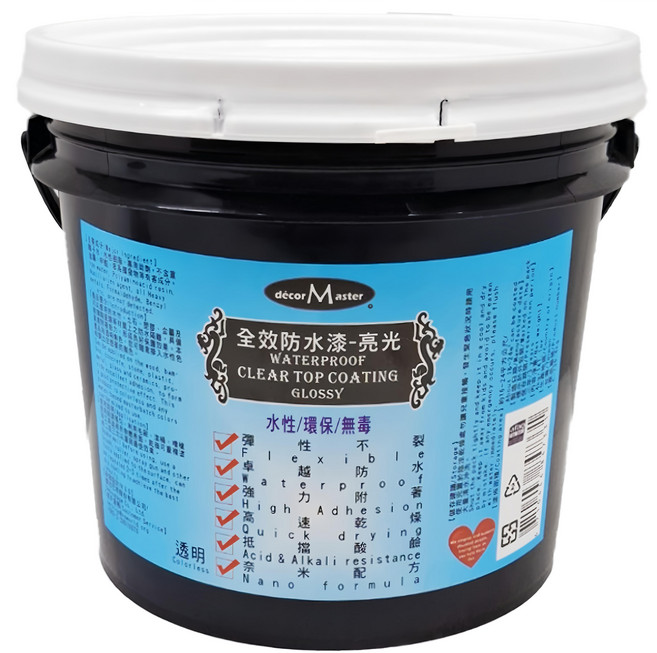 decorMaster 全效亮光面漆 4kg, 1桶
