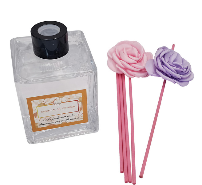 QiMart 春夏款珪藻土擴香瓶 480g, 微醺薰衣草, 1瓶, 200ml