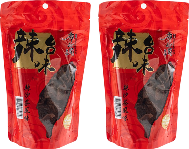 大溪廖心蘭豆干 辣台味 辣沙茶風味 素, 300g, 2包