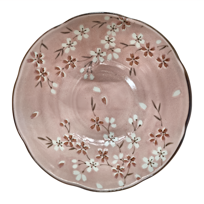 KAKUNI 日本製 美濃燒麵碗 粉櫻花 陶瓷 19.2 x 7.3cm 1個 K12280