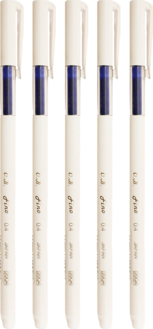 O.B. 歐布德 日本高級中性筆 0.4mm OB20Q4, 藍色, 5支