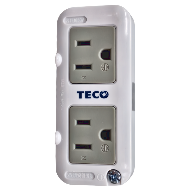 TECO 東元 壁插 3PIN x 2 + 2PIN x 2 XYFWP302, 1個