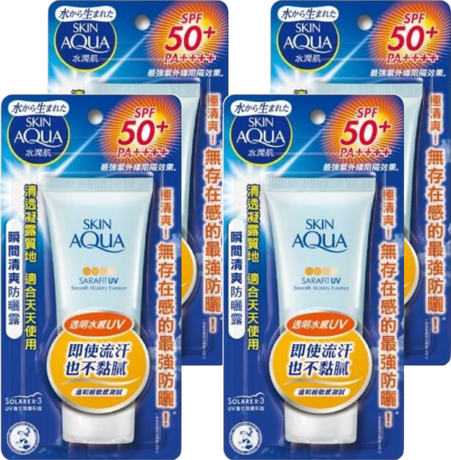 SKIN AQuA 水潤肌 台灣公司貨 瞬間清爽防曬露, 50g, 4件