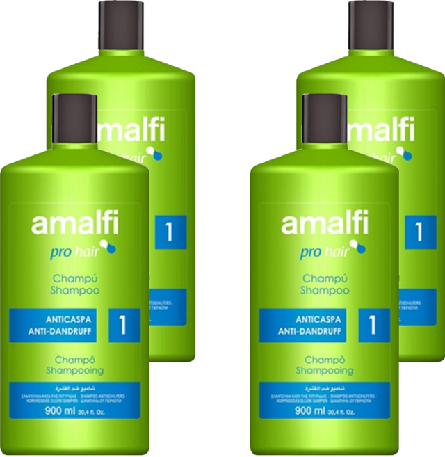 amalfi 淨化控油 沁涼專業級 膠原蛋白洗髮精, 900ml, 4瓶