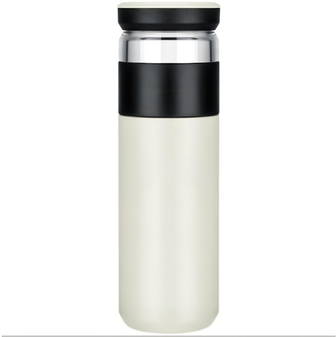 便攜大容量趣家茶水分離保溫杯, 白色, 520ml, 1個