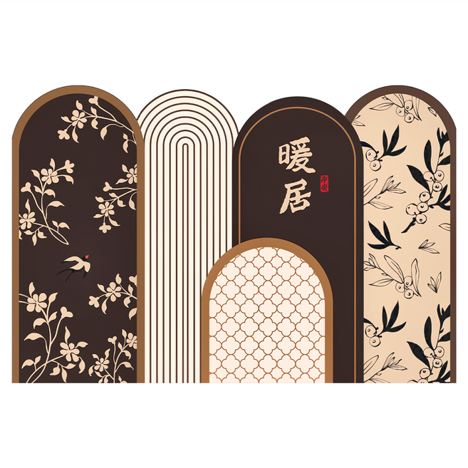 Arbor Home 喬木居家 高級感復古玄關門口絲圈防滑地墊, 吉時, 1個