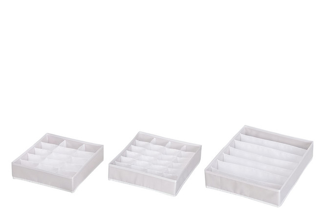 comet Home 內衣褲收納盒 7格 + 15格 + 24格, 白色, 1組