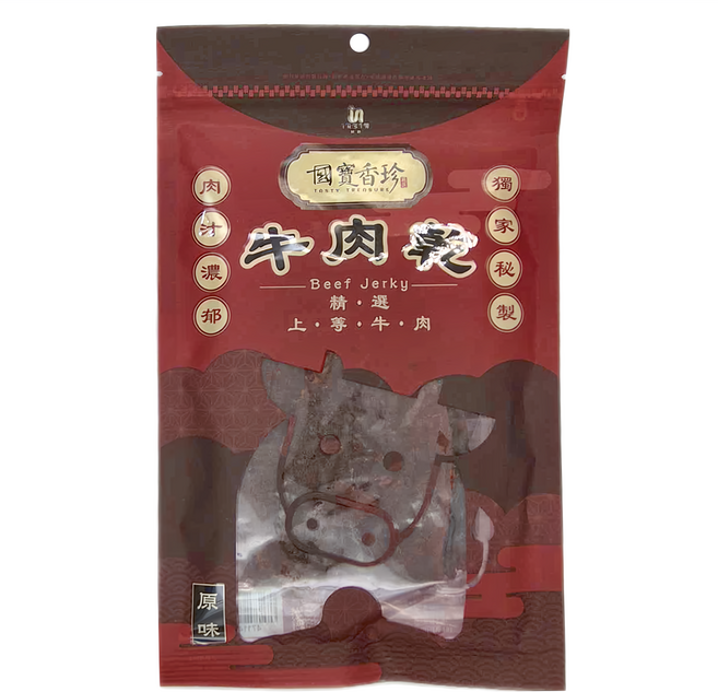 TASTY TREASURE 國寶香珍 牛肉乾 原味, 100g, 1包