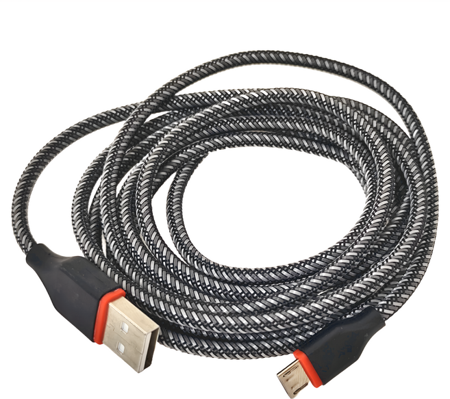 台灣 Rival Micro USB 傳輸線, 200cm, 1條, 黑白條紋