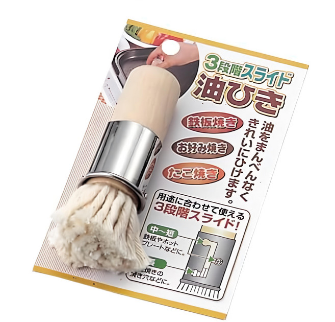日本 echo 伸縮式木柄棉線油刷, 木製握柄, 1支