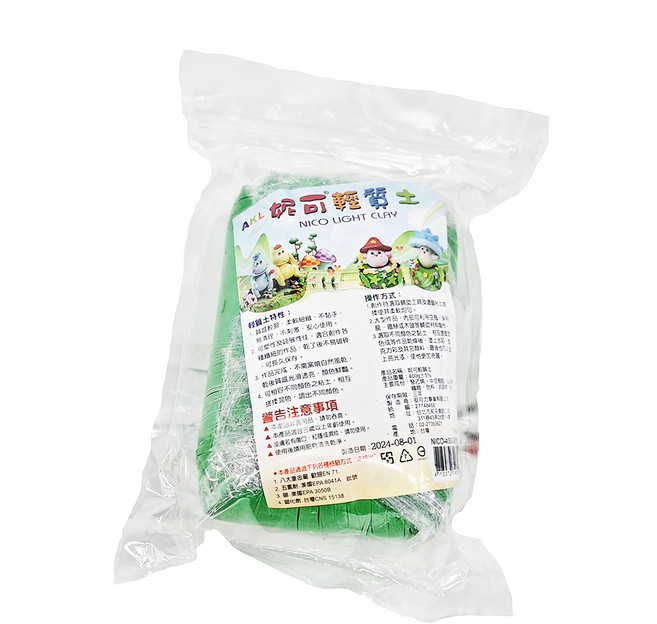 AKL 安可力 妮可輕質土 NICO-400G, 綠色, 400g, 1個