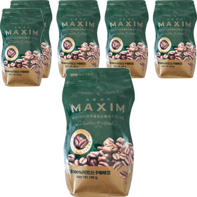 Maxwell House 麥斯威爾 典藏咖啡環保包, 咖啡豆(無研磨), 140g, 6包
