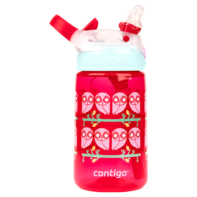 contigo 兒童卡通水壺吸管杯, 紅色, 414ml, 1個