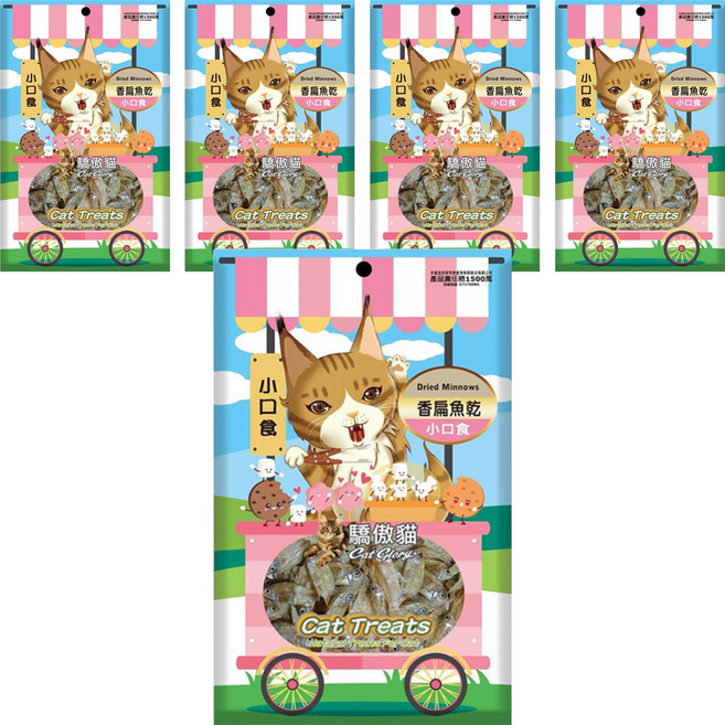 Cat Glory 驕傲貓 小口食 原肉零食, 香扁魚乾, 50g, 5包