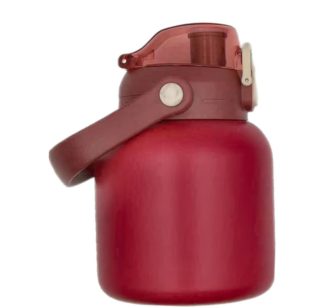 HIKARI 日光生活 手提彈蓋胖胖水壺, 紅通通, 800ml, 1個