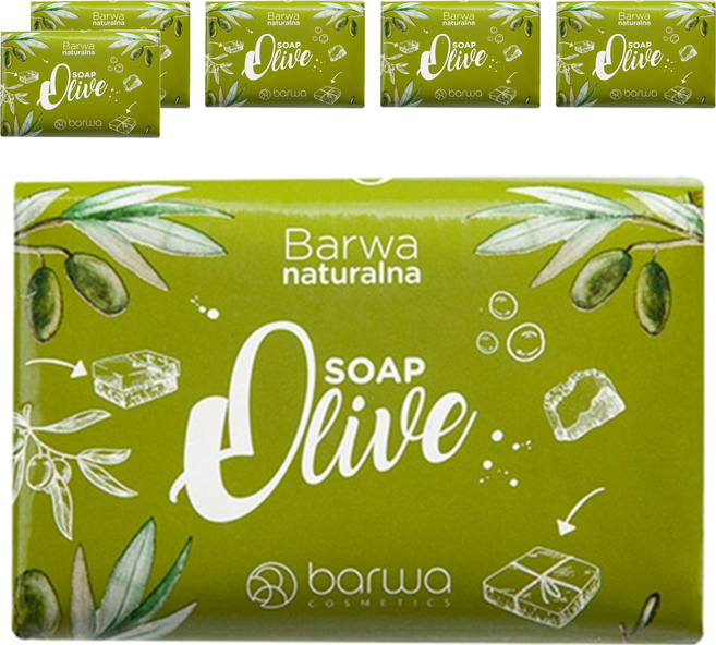 barwa COSMETICS 綠橄欖滋養柔膚美肌皂, 100g, 6個