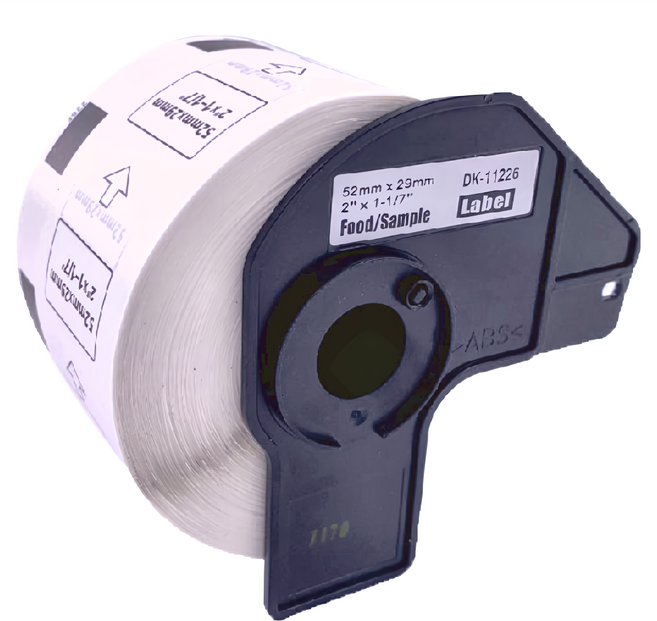 NEXTPAGE 台灣榮工 定型標籤帶 DK-1226 29mmx52mm 食品專用, 白底黑字, 29000mm