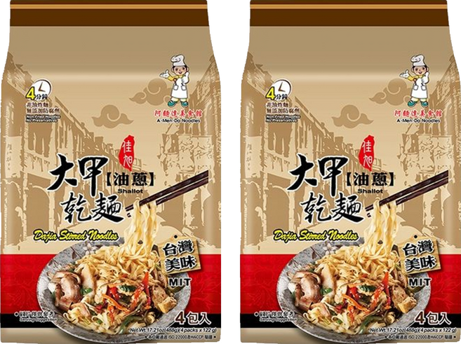 大甲佳旭 大甲乾麵 油蔥拌麵 122g, 8包