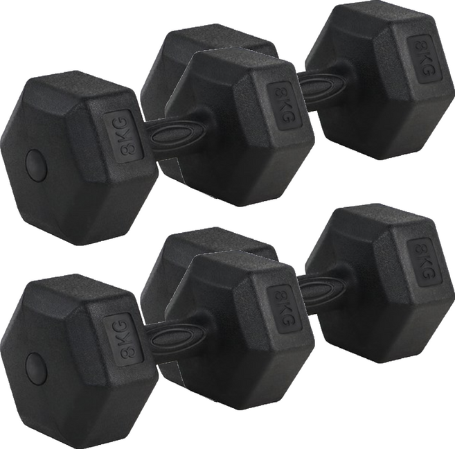 comet Sports 重型六角啞鈴, 8kg, 4個