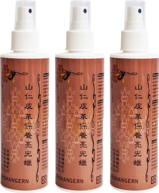 山仁 皮革保養亮光蠟, 250ml, 3瓶