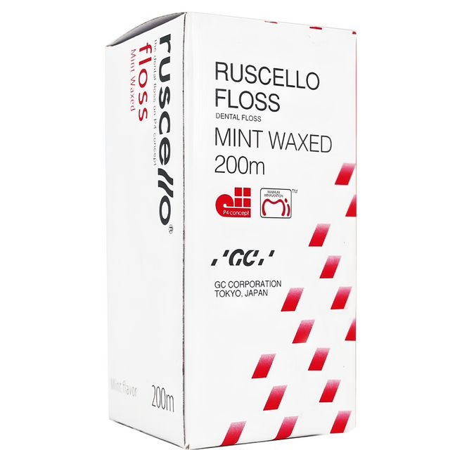 GC Ruscello 公司貨 Ruscello Floss 牙線 薄荷含蠟 大, 200m, 1個, 1個