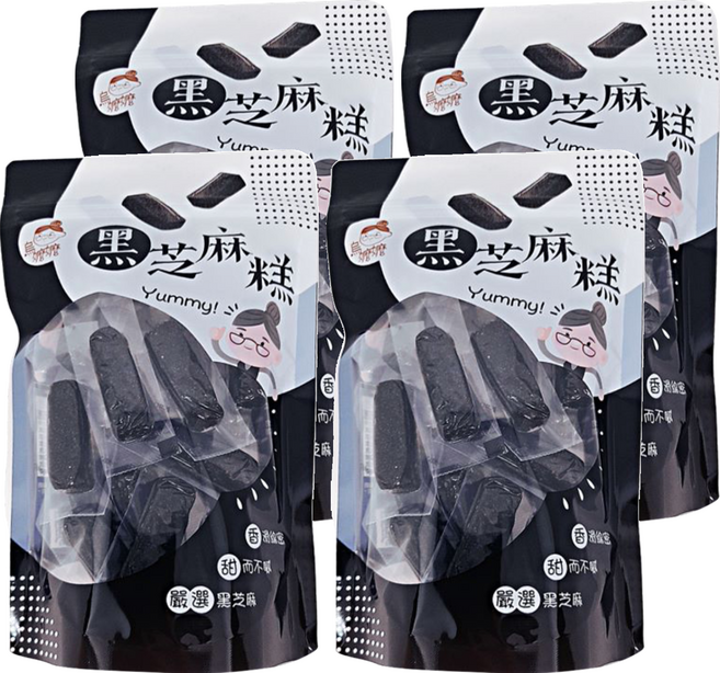 烏嬤嬤 黑芝麻糕, 300g, 4袋