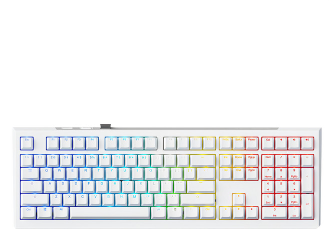 Ducky ONE X 電競 三模 RGB PBT二色成形 100% 英文 線性電感軸 機械式鍵盤 白色 DKON2408AST3-DAUSPDOECL2WW1 原廠保固一年 108鍵 支援Mac OS