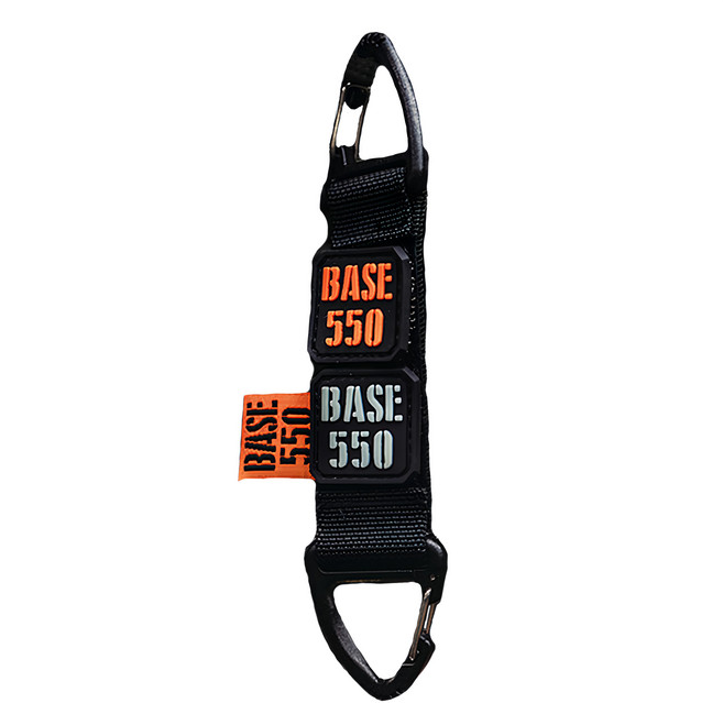 BASE 550 RE Keychain 鑰匙圈 輕量掛飾 登山背包配件 黑色, 1個