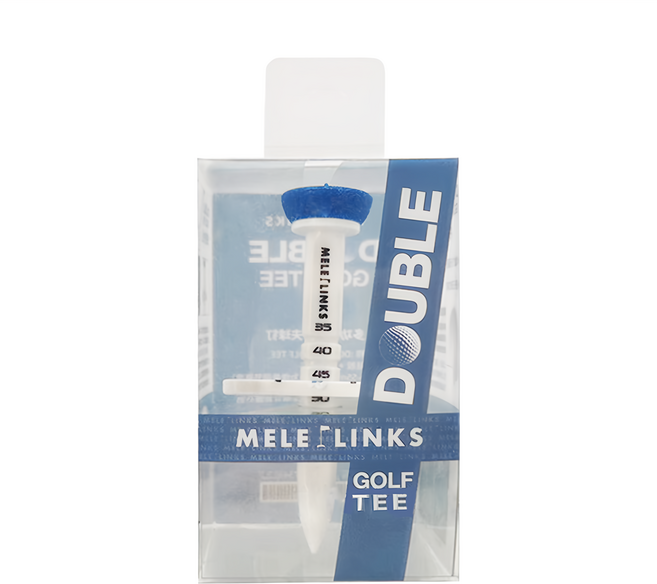 MELE LINKS 可調節多功能 35~55mm 高爾夫球Tee 球座球釘組, 藍色, 1個