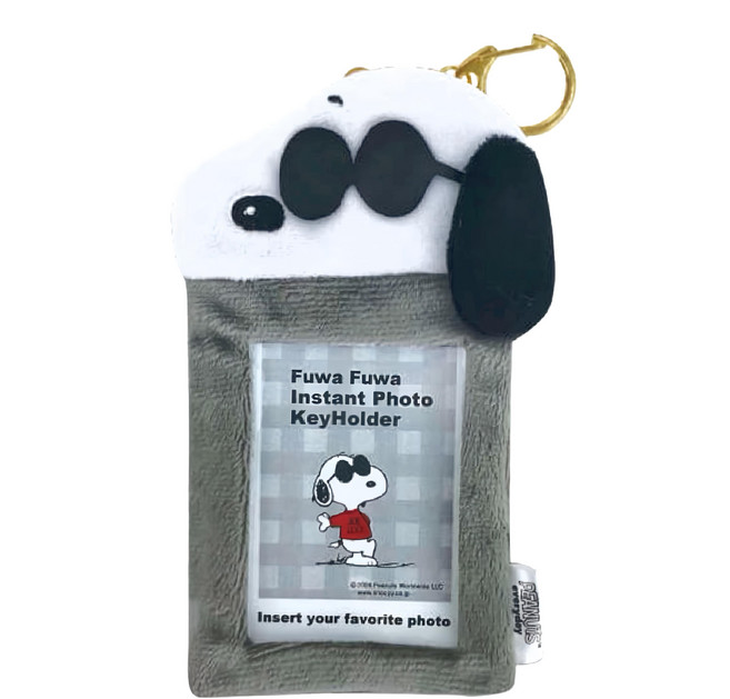 SK JAPAN SNOOPY 史努比 絨布相框鎖圈 072396 6歲以上適用 15 x 9 x 1cm, 戴墨鏡, 1個