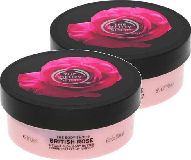 THE BODY SHOP 美體小舖 修護身體滋養霜 玫瑰, 200ml, 2罐