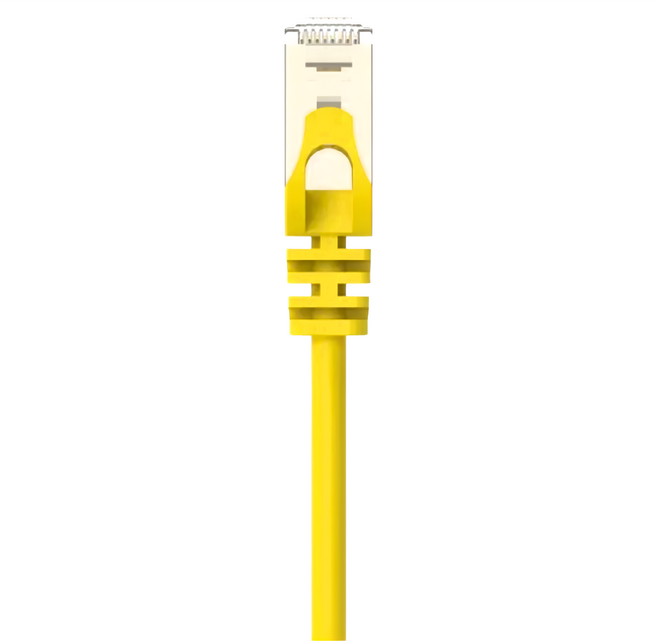POLYWELL 寶利威爾 CAT6A 高速網路線 10Gbps RJ45 福祿克認證 PW15-W58-J005, 0.5m, 黃色, 1條