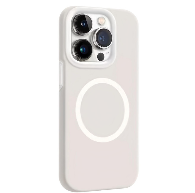 bebehome 智慧型手機 保護殼 手機保護殼 iPhone 16 Pro 液態矽膠 磁吸 支援MagSafe 果凍白 Box Damage Discount